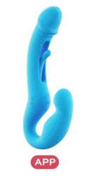 HARMONY DUO App-Controlled Strapless Strap-on Blue