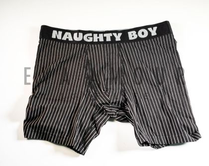 Dani Daniels "Naughty Boy" Mens Boxer Shorts Pinstripe