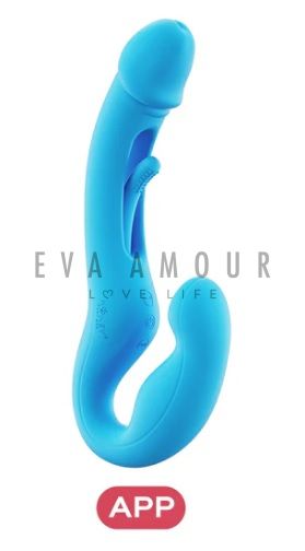 HARMONY DUO App-Controlled Strapless Strap-on Blue