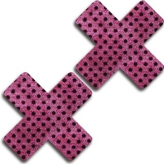 Glitter Purple Shiny Dot Cross Pasties Set