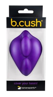 B.Cush Stimulating Strap-On Dildo Base Purple