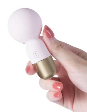 Pokewan - Pocket Mini Vibrating Wand Massager Pale Pink