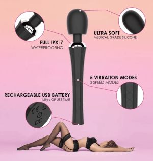 The Joystick: Precision-Controlled Pleasure Wand for Intense Sensations - Black