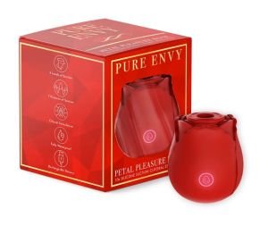 Petal Pleasure Rose: Soft, Flower-Inspired Vibrator for Gentle Bliss - Red