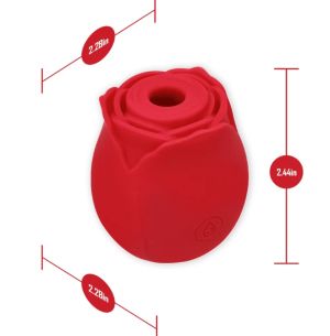 Petal Pleasure Rose: Soft, Flower-Inspired Vibrator for Gentle Bliss - Red