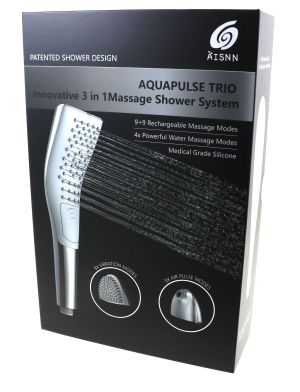 AquaPulse Trio 3-in-1 Shower Massager Stimulator